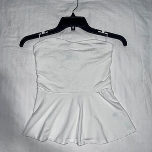 Express Strapless Peplum Top